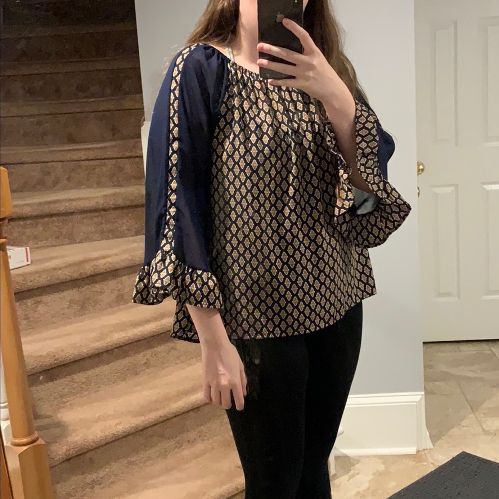 j&m clothing - patterned blouse